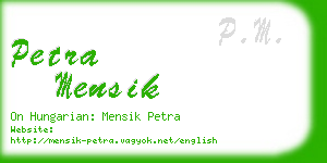 petra mensik business card